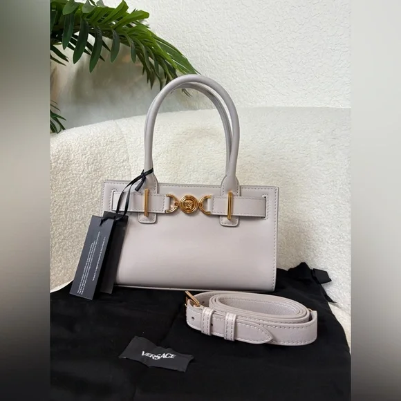 Versace Gray Medusa 95 Tote Bag Small NWT - Picture 2 of 12
